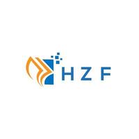 hzf kreditera reparera bokföring logotyp design på vit bakgrund. hzf kreativ initialer tillväxt Graf brev logotyp begrepp. hzf företag finansiera logotyp design. vektor