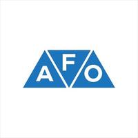 fao triangel form logotyp design på vit bakgrund. fao kreativ initialer brev logotyp begrepp. vektor