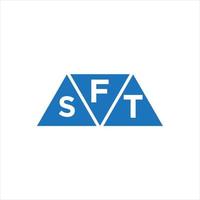 fst triangel form logotyp design på vit bakgrund. fst kreativ initialer brev logotyp begrepp. vektor