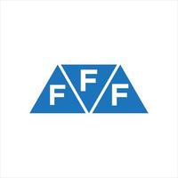 fff-Dreiecksform-Logo-Design auf weißem Hintergrund. fff kreative Initialen schreiben Logo-Konzept. vektor