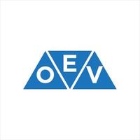 EOV-Dreieck-Logo-Design auf weißem Hintergrund. eov kreative initialen schreiben logo concept.eov dreieckform logo design auf weißem hintergrund. eov kreative Initialen schreiben Logo-Konzept. vektor