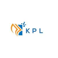 kpl-kreditreparatur-buchhaltungslogodesign auf weißem hintergrund. kpl kreative initialen wachstumsdiagramm brief logo konzept. KPL Business Finance Logo-Design. vektor