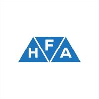 fha-dreieckform-logo-design auf weißem hintergrund. fha kreative Initialen schreiben Logo-Konzept. vektor