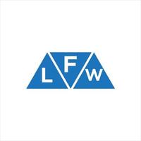 flw Logo-Design in Dreiecksform auf weißem Hintergrund. flw kreative Initialen schreiben Logo-Konzept. vektor