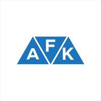 Fak-Dreieck-Form-Logo-Design auf weißem Hintergrund. gefälschte kreative Initialen schreiben Logo-Konzept. vektor