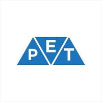 ept dreieckförmiges Logo-Design auf weißem Hintergrund. ept kreatives Initialen-Buchstaben-Logo-Konzept. vektor