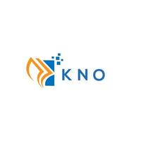 Kno-Kreditreparatur-Buchhaltungslogodesign auf weißem Hintergrund. kno kreative initialen wachstumsdiagramm brief logo konzept. kno Business Finance Logo-Design. vektor