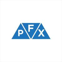 fpx triangel form logotyp design på vit bakgrund. fpx kreativ initialer brev logotyp begrepp. vektor