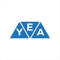 eya-Dreiecksform-Logo-Design auf weißem Hintergrund. eya kreatives Initialen-Buchstaben-Logo-Konzept. eya-Dreiecksform-Logo-Design auf weißem Hintergrund. Eya kreatives Initialen-Buchstaben-Logo-Konzept. vektor