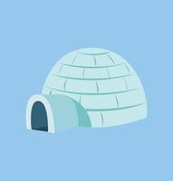 Vektor-Iglu-Symbol. Clipart-Bild isoliert auf himmelfarbenem Hintergrund. vektor