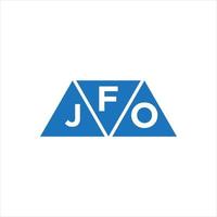 fjo triangel form logotyp design på vit bakgrund. fjo kreativ initialer brev logotyp begrepp. vektor