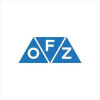 Foz-Dreiecksform-Logo-Design auf weißem Hintergrund. foz kreative Initialen schreiben Logo-Konzept. vektor