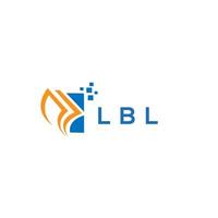 lbl kreditera reparera bokföring logotyp design på vit bakgrund. lbl kreativ initialer tillväxt Graf brev logotyp begrepp. lbl företag finansiera logotyp design. vektor