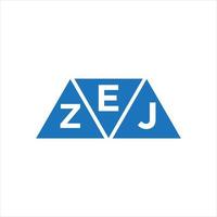 ezj triangel form logotyp design på vit bakgrund. ezj kreativ initialer brev logotyp begrepp. vektor