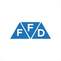 ffd triangel form logotyp design på vit bakgrund. ffd kreativ initialer brev logotyp begrepp. vektor