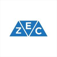 ezc triangel form logotyp design på vit bakgrund. ezc kreativ initialer brev logotyp begrepp. vektor