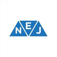 enj Logo-Design in Dreiecksform auf weißem Hintergrund. enj kreative Initialen schreiben Logo-Konzept. vektor