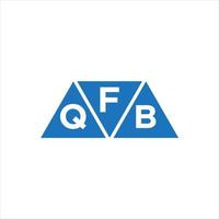 fqb triangel form logotyp design på vit bakgrund. fqb kreativ initialer brev logotyp begrepp. vektor