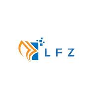 lfz-kreditreparaturbuchhaltungslogodesign auf weißem hintergrund. lfz kreative initialen wachstumsdiagramm brief logo konzept. lfz Business Finance Logo-Design. vektor