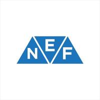 enf Dreiecksform-Logo-Design auf weißem Hintergrund. enf kreative Initialen schreiben Logo-Konzept. vektor