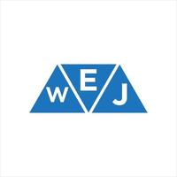 ewj-Dreiecksform-Logo-Design auf weißem Hintergrund. ewj kreative Initialen schreiben Logo-Konzept. vektor