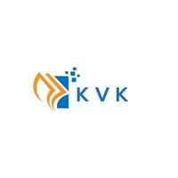 Kvk-Kreditreparatur-Buchhaltungslogodesign auf weißem Hintergrund. kvk kreative initialen wachstumsdiagramm brief logo konzept. Kvk Business Finance Logo-Design. vektor