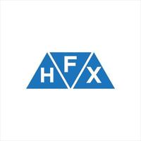 fhx triangel form logotyp design på vit bakgrund. fhx kreativ initialer brev logotyp begrepp. vektor