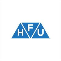 fhu triangel form logotyp design på vit bakgrund. fhu kreativ initialer brev logotyp begrepp. vektor