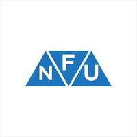 fnu Dreiecksform-Logo-Design auf weißem Hintergrund. fnu kreative Initialen schreiben Logo-Konzept. vektor