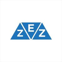 ezz triangel form logotyp design på vit bakgrund. ezz kreativ initialer brev logotyp begrepp. vektor