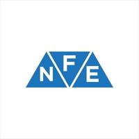 fne-dreieckform-logo-design auf weißem hintergrund. fne kreative Initialen schreiben Logo-Konzept. vektor