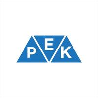 epk-Dreiecksform-Logo-Design auf weißem Hintergrund. epk kreative Initialen schreiben Logo-Konzept. vektor
