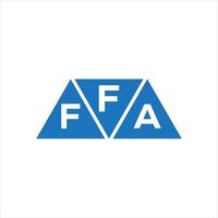 ffa triangel form logotyp design på vit bakgrund. ffa kreativ initialer brev logotyp begrepp. vektor