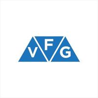 fvg Dreiecksform-Logo-Design auf weißem Hintergrund. fvg kreative Initialen schreiben Logo-Konzept. vektor