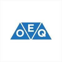 eoq Dreiecksform-Logo-Design auf weißem Hintergrund. eoq kreative initialen schreiben logo concept.eoq dreieckform logo design auf weißem hintergrund. eoq kreative Initialen schreiben Logo-Konzept. vektor