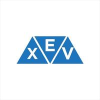 Exv-Dreiecksform-Logo-Design auf weißem Hintergrund. exv kreative Initialen schreiben Logo-Konzept. vektor