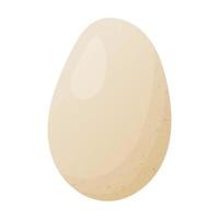 enkel vektor tecknad serie bild av en vit kyckling ägg. friska naturlig mat rik i kalcium. påsk ikon.