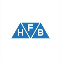 fhb-dreieckform-logo-design auf weißem hintergrund. fhb kreative Initialen schreiben Logo-Konzept.fhb Dreiecksform-Logo-Design auf weißem Hintergrund. fhb kreatives Initialen-Brief-Logo-Konzept. vektor