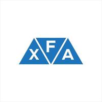 fxa-Dreiecksform-Logo-Design auf weißem Hintergrund. fxa kreatives Initialen-Buchstaben-Logo-Konzept. vektor