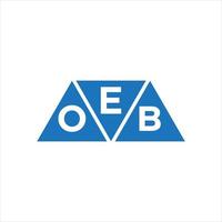 eob triangel form logotyp design på vit bakgrund. eob kreativ initialer brev logotyp begrepp. vektor