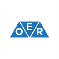 eor-Dreieck-Logo-Design auf weißem Hintergrund. eor kreative Initialen schreiben Logo-Konzept. vektor