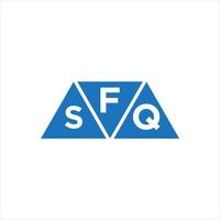 fsq Dreiecksform-Logo-Design auf weißem Hintergrund. fsq kreative Initialen schreiben Logo-Konzept. vektor