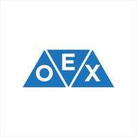 EOX-Dreiecksform-Logo-Design auf weißem Hintergrund. eox kreatives Initialen-Buchstaben-Logo-Konzept. vektor