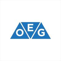 Eog-Dreiecksform-Logo-Design auf weißem Hintergrund. Eog kreatives Initialen-Buchstaben-Logo-Konzept. vektor