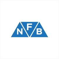 fnb Dreiecksform-Logo-Design auf weißem Hintergrund. fnb kreative Initialen schreiben Logo-Konzept. vektor