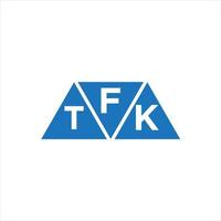 ftk Dreiecksform-Logo-Design auf weißem Hintergrund. ftk kreative Initialen schreiben Logo-Konzept. ftk Dreiecksform-Logo-Design auf weißem Hintergrund. ftk kreative Initialen schreiben Logo-Konzept. vektor