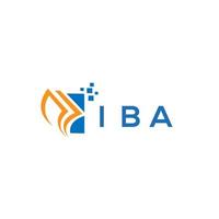 iba-kreditreparaturbuchhaltungslogodesign auf weißem hintergrund. iba kreative initialen wachstumsdiagramm brief logo konzept. iba Business Finance-Logo-Design. vektor