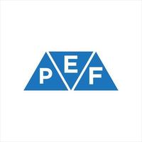 epf triangel form logotyp design på vit bakgrund. epf kreativ initialer brev logotyp begrepp. vektor