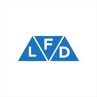 fld triangel form logotyp design på vit bakgrund. fld kreativ initialer brev logotyp begrepp. vektor