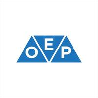 eop triangel form logotyp design på vit bakgrund. eop kreativ initialer brev logotyp begrepp. vektor